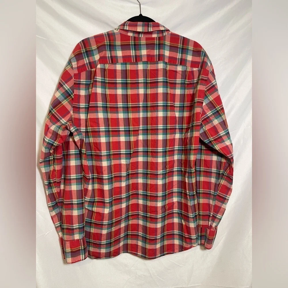 J. Crew Red and Green Plaid Casual Shirt